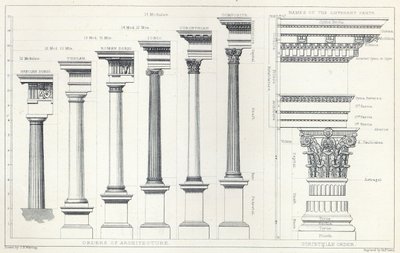 Architecture I: Orders of Architecture, engraved by Charles Lawrie by John Burley Waring